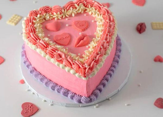 Raspberry-Chocolate cake  heart shaped